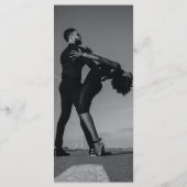 ミニマルモダンリストフォトインラインモノグラム結婚ズ メニュー (裏面)