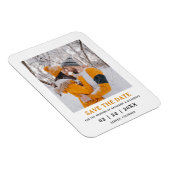 ミニマルモダンリストフォトウェディング日付の保存 マグネット (右側)