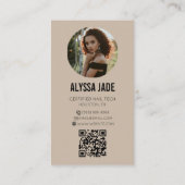 ミニマルモダンリストフォトコラージュインスタグラムIG 名刺 (裏面)