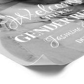 ミニマルモダンリストフォトジェンダーの表示ウェルカムサイン ポスター (角)