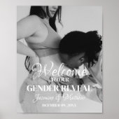 ミニマルモダンリストフォトジェンダーの表示ウェルカムサイン ポスター (正面)