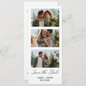 ミニマルモダンリストフォトストリップ セーブザデート (正面/裏面)