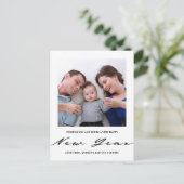 ミニマルモダンリストフォトニューイヤー シーズンポストカード (スタンド正面)