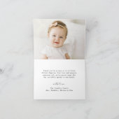 ミニマルモダンリストフォトバプテスマ サンキューカード (内部)