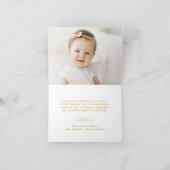 ミニマルモダンリストフォトバプテスマ サンキューカード (内部)