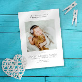 ミニマルモダンリストフォトベビー誕生 案内状