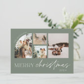 ミニマルモダンリストフォトホリデーカード シーズンカード (スタンド正面)