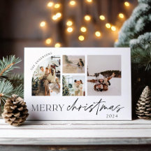 ミニマルモダンリストフォトホリデーカード