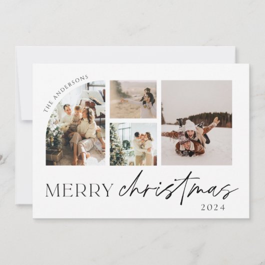 ミニマルモダンリストフォトホリデーカード シーズンカード (正面)