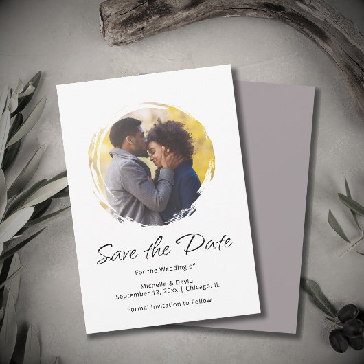 ミニマルモダンリストフォトボホ結婚の セーブザデート