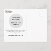 ミニマルモダンリストフォトポストカードの保存 案内ポストカード (裏面)