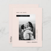 ミニマルモダンリストフォトポストカードの保存 案内ポストカード (正面/裏面)