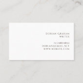 ミニマルモダンリストフォトライター作家 名刺 (裏面)