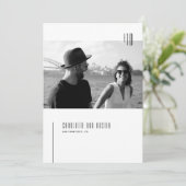 ミニマルモダンリストフォト日付の保存 案内状 (スタンド正面)