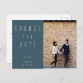 ミニマルモダンリストフォト日付の変更 ポストカード (正面/裏面)