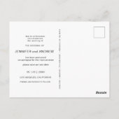 ミニマルモダンリストフォト日付の変更 ポストカード (裏面)