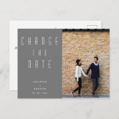 ミニマルモダンリストフォト日付の変更 ポストカード (正面/裏面)