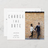 ミニマルモダンリストフォト日付の変更 ポストカード (正面/裏面)