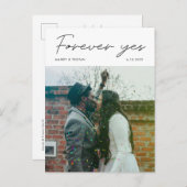 ミニマルモダンリストフォト結婚の落ち込み 案内ポストカード (正面/裏面)