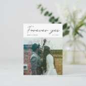 ミニマルモダンリストフォト結婚の落ち込み 案内ポストカード (スタンド正面)