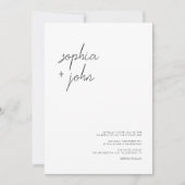 ミニマルモダンリストフォト結婚ズ 招待状 (正面)