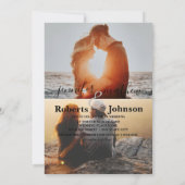 ミニマルモダンリストフォト結婚式招待状 招待状 (裏面)