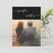 ミニマルモダンリストフォト結婚式招待状 招待状 (スタンド正面)