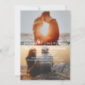 ミニマルモダンリストフォト結婚式招待状 招待状 (裏面)