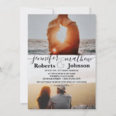 ミニマルモダンリストフォト結婚式招待状 招待状 (裏面)