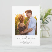 ミニマルモダンリストフォトQRコード結婚s 招待状 (スタンド正面)