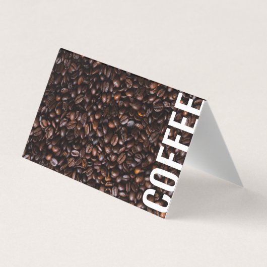 ミニマルモダンリストフォールドコーヒーロイヤリティカード 名刺 (裏面)