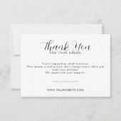ミニマルモダンリストフラットサンキュービジネスカード サンキューカード (正面)