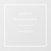 ミニマルモダンリストフレームのビジネス名ブランディング ウィンドウサイン (シート)