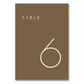 ミニマルモダンリストブラウンテーブル番号テーブルテントSi テーブルナンバー (裏面)