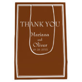 ミニマルモダンリストブラウン中抱き枕 ミディアムペーパーバッグ (裏面)