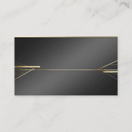 ミニマルモダンリストブラックおよび金ゴールド名刺 名刺