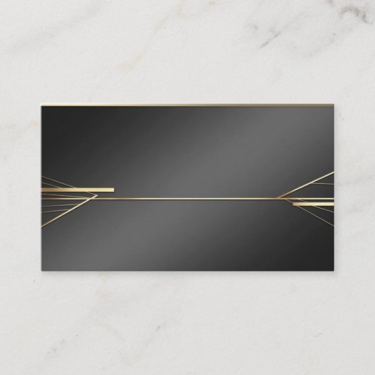 ミニマルモダンリストブラックおよび金ゴールド名刺 名刺 (正面)