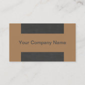 ミニマルモダンリストブラックとタン 名刺 (裏面)