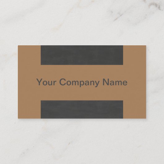 ミニマルモダンリストブラックとタン 名刺 (裏面)