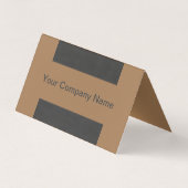 ミニマルモダンリストブラックとタン 名刺 (裏面)