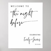 ミニマルモダンリストブラックとホワイトのスクリプトリハーサル ポスター (正面)