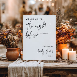 ミニマルモダンリストブラックとホワイトのスクリプトリハーサル ポスター