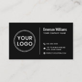 ミニマルモダンリストブラックまたは任意の色のロカスタムゴ 名刺 (正面)