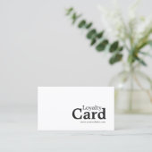 ミニマルモダンリストブラックウィット美しいロイヤリティ ロイヤリティカード (スタンド正面)