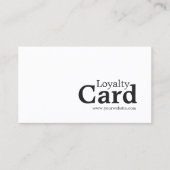 ミニマルモダンリストブラックウィット美しいロイヤリティ ロイヤリティカード (正面)
