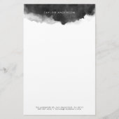 ミニマルモダンリストブラックウォーターのカラースプラッシュ 便箋 (正面)