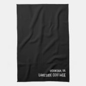 ミニマルモダンリストブラックエアーブンバケーションキット キッチンタオル (縦)