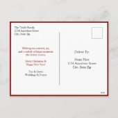 ミニマルモダンリストブラッククリスマスツリークリスマス シーズンポストカード (裏面)