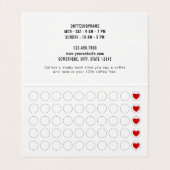 ミニマルモダンリストブラックコーヒーロイヤリティカード 名刺 (内部フラット)