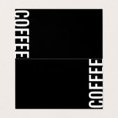 ミニマルモダンリストブラックコーヒーロイヤリティカード 名刺 (外部フラット)